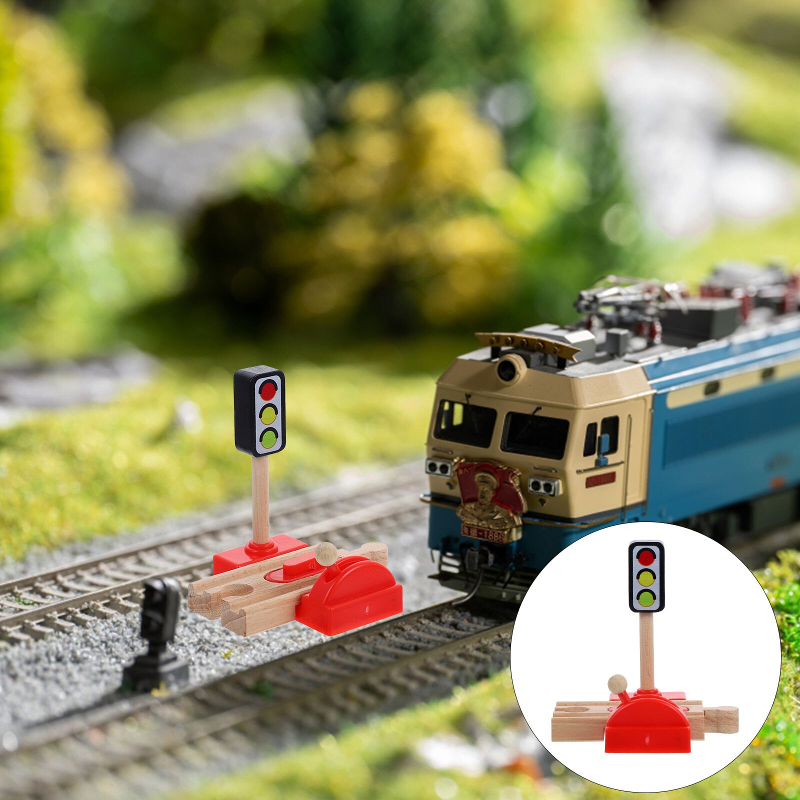 기차 트랙 액세서리 시뮬레이션 로드블록 장난감, 어린이 게임 놀이 모델 장식